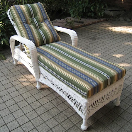 Woven Outdoor Single Adjustable Chaise Lounge